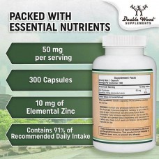 Піколінат цинку Double Wood Zinc Picolinate 50 mg 300 capsules США