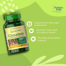 Cinnamon Complex 1000 mg with High Potency Chromium 60 caps Puritan's Pride