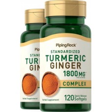 Стандартизированный комплекс куркумы и имбиря Piping Rock Turmeric Ginger Complex Standardized, 1800 mg (per Piping Rock