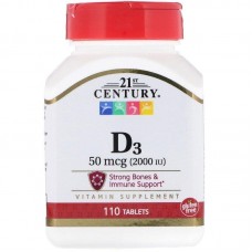 Вітамін Д Vitamin D3 2000 IU 110 Tablets 21st Century