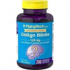 Ginkgo Biloba Extract 120 mg Standardized Extract 200 caps Piping Rock