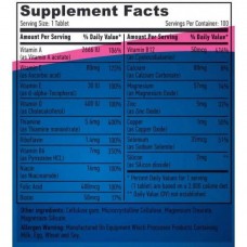 Вітаміни та мінерали Haya Labs Basic Adult Multivitamin 100 tabl США