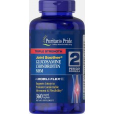 Хондропротектор Glucosamine, Chondroitin & MSM Triple Strength Joint Soother 360 Capl Puritan's Pride