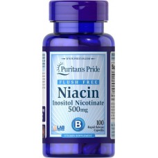 Ніацин Puritan's Pride Niacin 500 mg Flush Free (as Inositol Nicotinate) 100caps Puritan's Pride