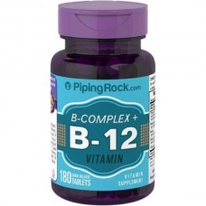 Комплекс вітамінів групи B і вітамін B-12 Piping Rock B Complex Plus Vitamin B-12 180 tablets Piping Rock