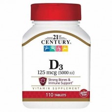 Вітамін D3 21st Century Vitamin D3 125mcg (5000 IU) 110 Tablets 21st Century