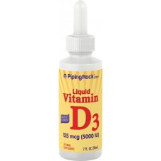 Вітамін Д в рідкій формі Liquid Vitamin D3 5000 IU 59 ml Dropper Bottle Piping Rock