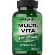 Multi-Vita (Multivitamin Mineral), 100 Quick Release Softgels Piping Rock