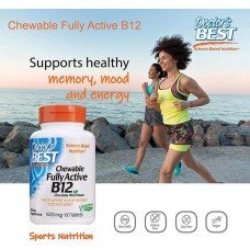 Жувальний вітамін В12 Fully Active B12 Chewable 1000 mcg 60 Tablets (Chocolate Mint) Doctor's BEST