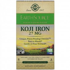 EarthSource Food Fermented Koji Iron 27 mg 30 Vegetable Capsules Solgar