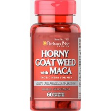 Горянка і Мака Puritan's Pride Horny Goat Weed with Maca 500 mg / 75 mg 60 Capsules Puritan's Pride