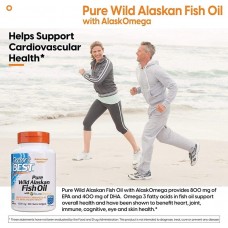 Рыбий жир из дикого аляскинского минтая Pure Wild Alaskan Fish Oil with AlaskOmega, 1,000 mg, 180 Marine Doctor's BEST