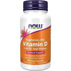 Vegetarian Dry Vitamin D 1000 IU 120 Veg Capsules NOW