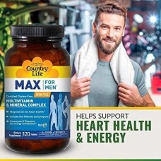 Мультивітаміни і Мінерали для Чоловіків Country Life Max for Men, Multivitamin & Mineral Complex, Iron-Free, 120 Tablets Country Life