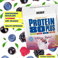 Протеїн Protein 80 Plus 2000 g (Wildberry - Youghurt) Weider