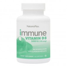 Вітамін D3 Natures Plus Immune Vitamin D3 125 mcg (5,000 IU) 60 Softgels Nature's Plus