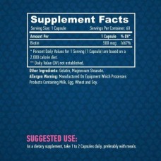 Биотин Haya Labs Biotin 500 mcg 60 caps  Haya Labs