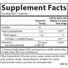 Витамин D Carlson Labs Kid's Vitamin D3 Gummies 1000 IU (25 mcg) 60 Vegetarian Gummies (Fruit) Carlsson