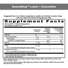 Lutein + Zeaxanthin for Kids 60 Gummies (Mango) Gummi King