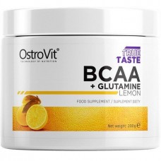 Аминокислотный комплекс Ostrovit BCAA + Glutamine 200 г, Lemon OstroVit