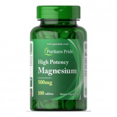 Магній, Magnesium 500 mg - 100 tablets Puritans Pride