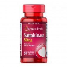 Наттокіназа, Nattokinase 50mg - 60 softgels Puritans Pride