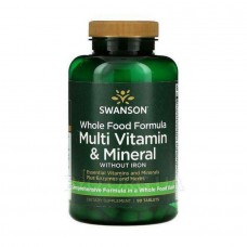Комплекс вітамінів і мінералів, Whole Food Formula Multi Vitamin Mineral - 90tab Swanson