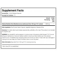 Siberian Eleuthero Root 1600mg - 150caps Piping Rock