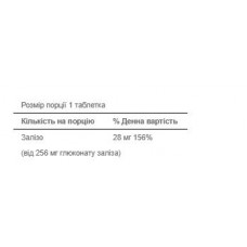 Глюконат Железа, Ferrous Gluconate (28 mg Iron ) - 100 Tablets Puritans Pride