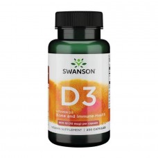 Вітамін Д3, Vitamin D-3 400iu - 250caps Swanson