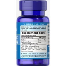 Гиалуроновая кислота Puritan's Pride (Hyaluronic Acid) 100 мг 30 капсул