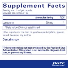 Лікопін Pure Encapsulations (Lycopene) 20 мг 60 капсул