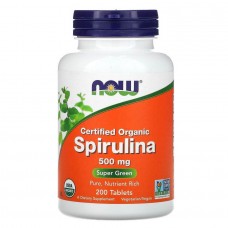 Спіруліна Now Foods (Spirulina) 500 мг 200 таблеток