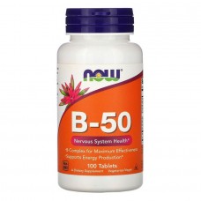 Вітамін В-50 комплекс Now Foods (Vitamin B-50) 1000 мг 100 таблеток