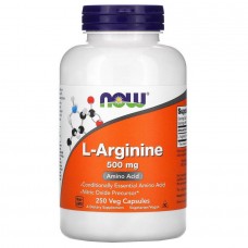 Аргинин Now Foods (L-Arginine) 500 мг 250 капсул