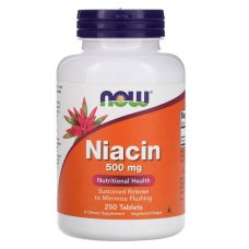 Ниацин В3 Now Foods (Niacin) 500 мг 250 таблеток