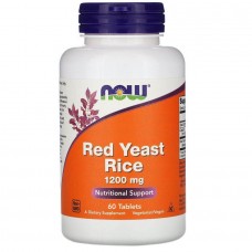 Красный дрожжевой рис Now Foods (Red Yeast Rice) 1200 мг 60 таблеток
