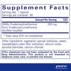 Аденозилметіонін Pure Encapsulations (SAMe SAM-e Adenosylmethionine) 60 капсул
