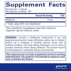 Мелатонін Pure Encapsulations (Melatonin) 3 мг 180 капсул
