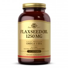 Лляне масло, Flaxseed Oil 1250 mg - 100 softgels Solgar