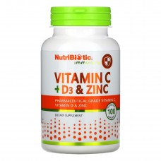 Vitamin C+D3 & Zinc - 100 caps Nutribiotic