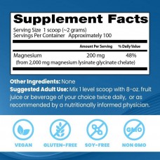 Магний хелат Doctor's Best High Absorption Magnesium Powder 100% Chelated 100 mg 200 g  Doctor's Best