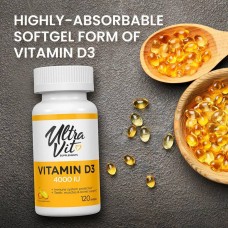 ULTRAVIT Vitamin D3 4000iu 120soft  VPLab