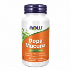 Мукуна жгучая для улучшения мозга, Dopa Mucuna - 90vcaps Now Foods