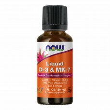 Жидкий витамин Д3 и МК-7(К2), Liquid Vit D-3 и MK-7 - 30ml Now Foods
