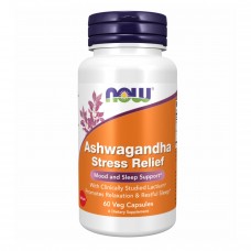Ашваганда, Ashwagandha Stress Relief - 60 vcaps Now Foods