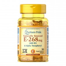 Вітамін-Е, Vitamin E 268 mg 400 IU - 50 softgels Puritans Pride