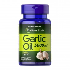Чесночное масло, Garlic Oil 5000mg - 100 caps Puritans Pride