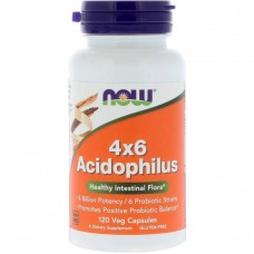 Пробиотик NOW 4X6 Acidophilus 120 Veg Capsules NOW