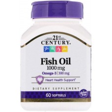Омега Fish Oil 1000 mg, 60 Softgels 21st Century